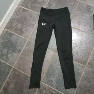 Under Armour Kids Coldgear Black Leggings Size M